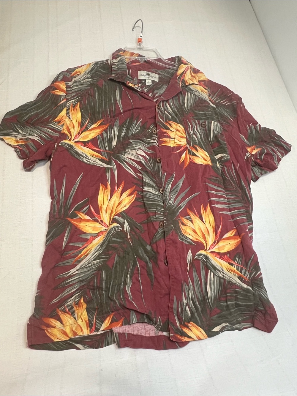Vintage Island Shores washable silk Men's Tropical Short-Sleeve shirt